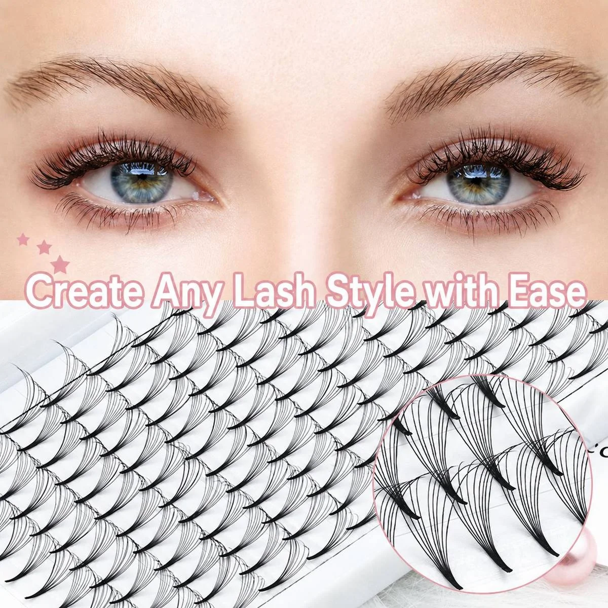 Long Stem Premade Fans 9D
